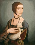 Lady With an Ermine - copy in acrylic